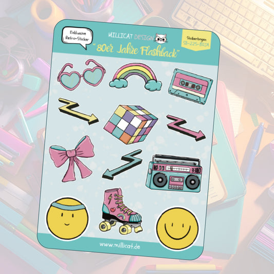 Stickerbogen "80er Jahre Flashback"