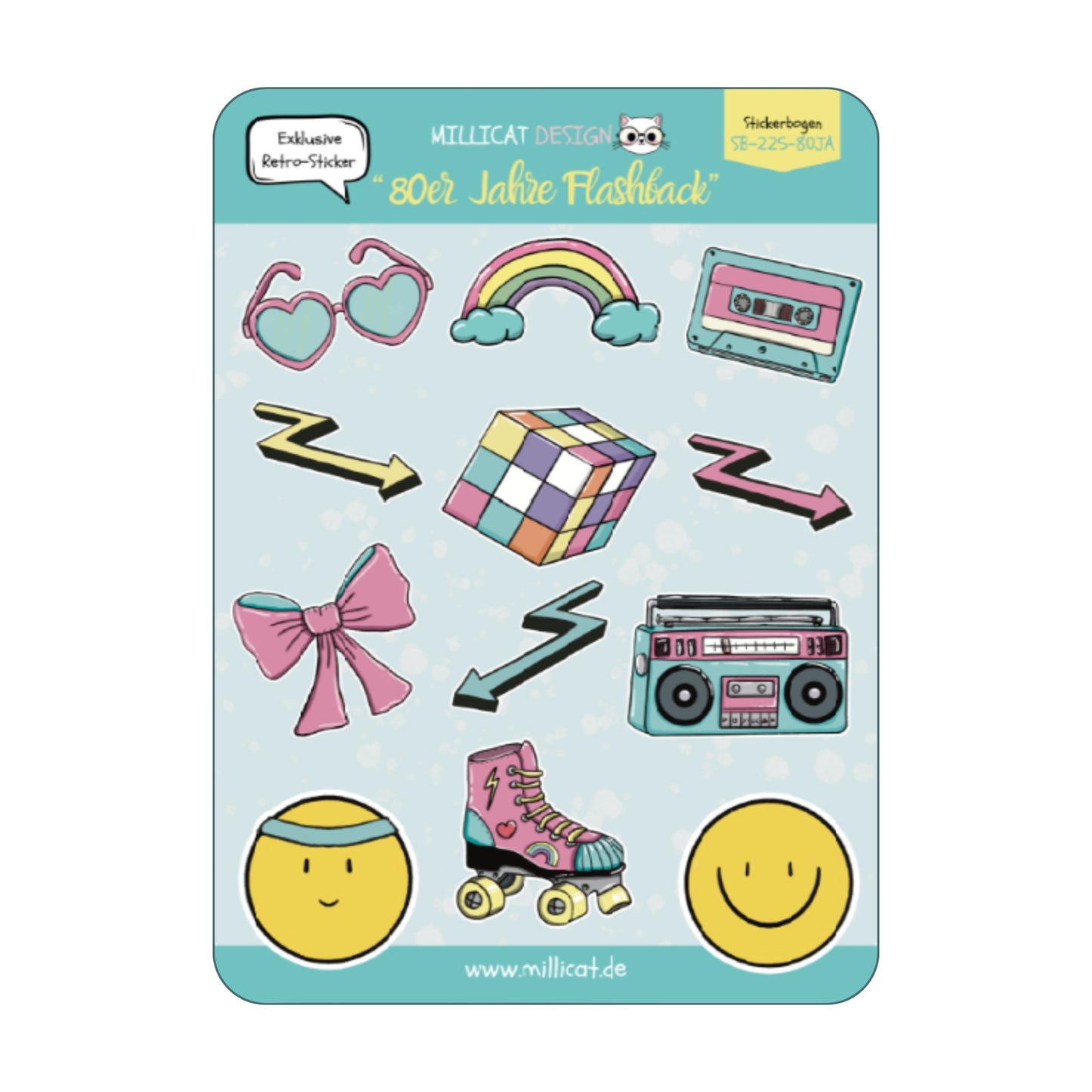 Stickerbogen "80er Jahre Flashback"
