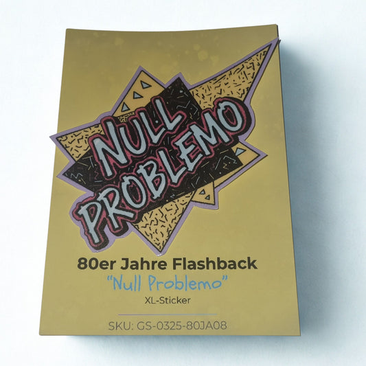 Statement Sticker Null Problemo - 80er Jahre Retrosticker