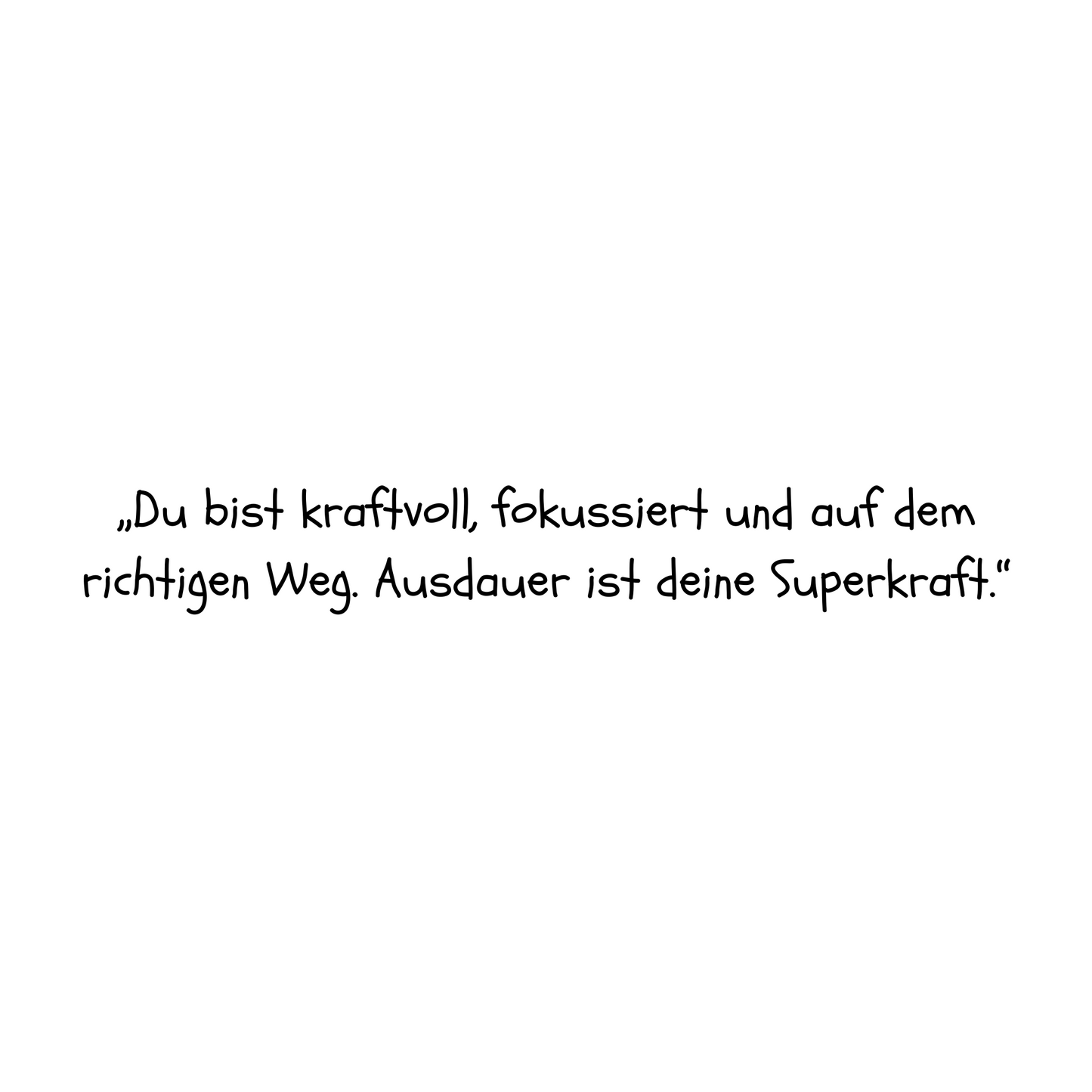 Postkarte „Mieze Johann – Deine Ausdauer ist deine Kraft“