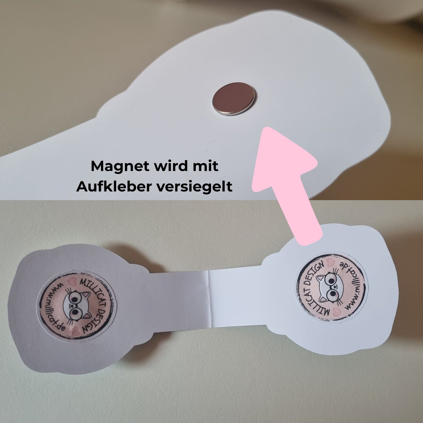 Magnetsiegel - Rückseite Magnetlesezeichen - millicat.de