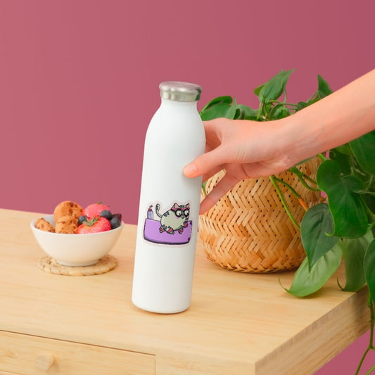 XL-Holo-Sticker "Mieze Käthe" - Ein süßer Yoga-Katzensticker