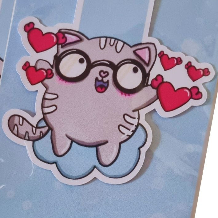 Mieze Hugo als magnetisches Lesezeichen - süßes Katzenmotiv - millicat.de