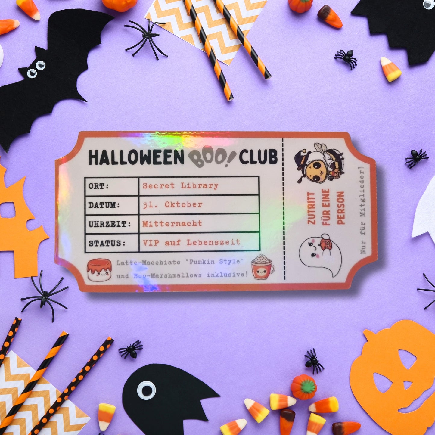 Magnetisches Lesezeichen "Halloween Boo-Club"