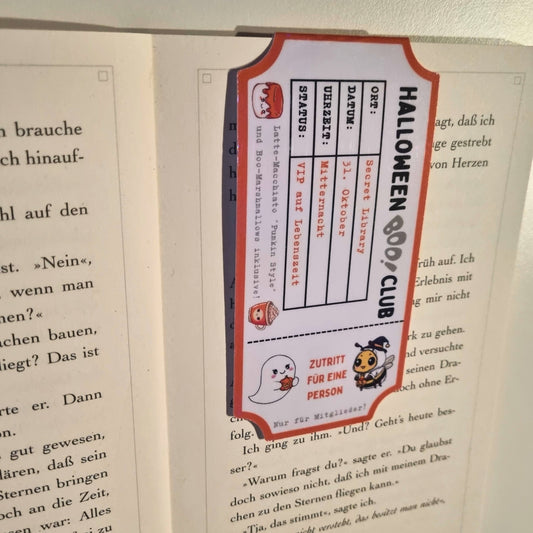 Magnetisches Lesezeichen "Halloween Boo-Club"