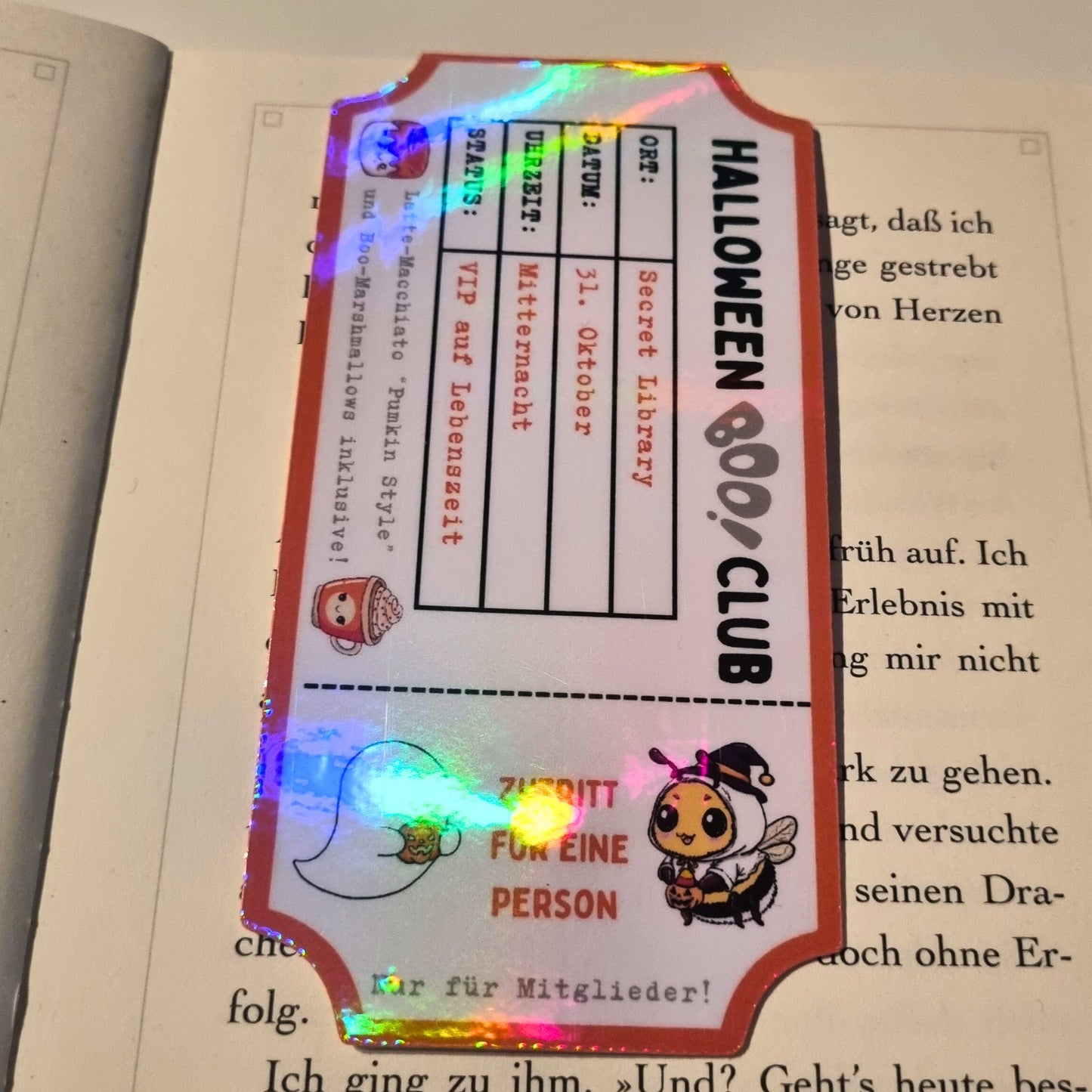 Magnetisches Lesezeichen "Halloween Boo-Club"