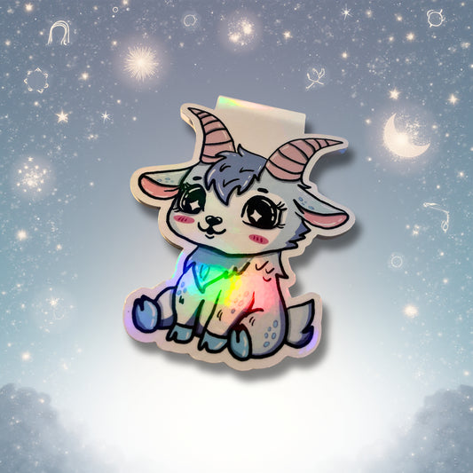 Magnetisches Lesezeichen mit Sternzeichen-Motiv "Steinbock"