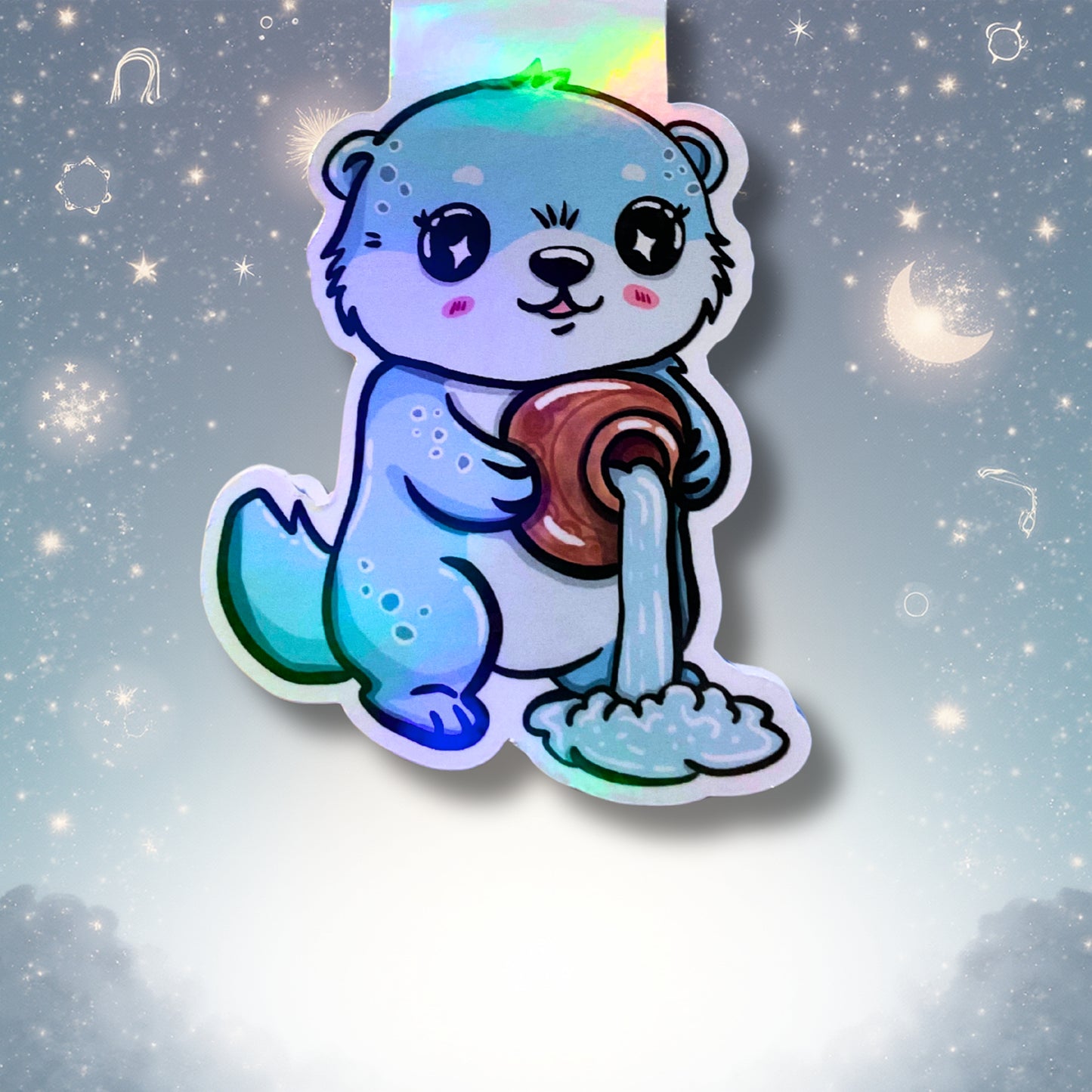 Magnetisches Lesezeichen mit Sternzeichen-Motiv "Wassermann"