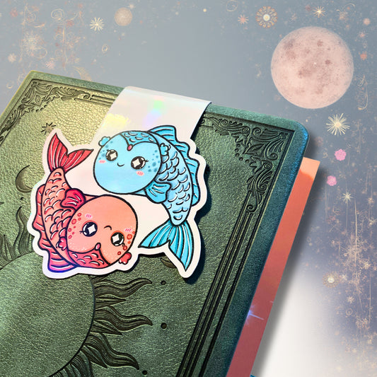 Magnetisches Lesezeichen mit Sternzeichen-Motiv "Fische"