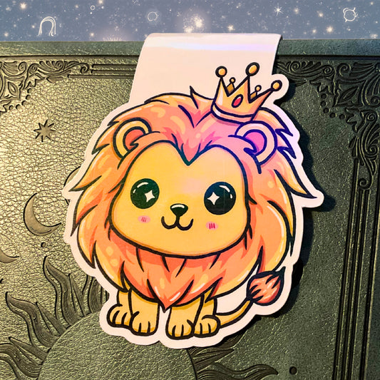 Magnetisches Lesezeichen mit Sternzeichen-Motiv "Löwe"