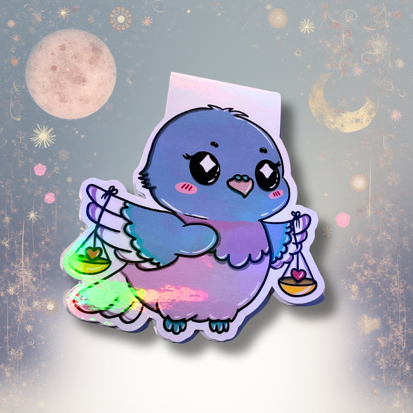 Magnetisches Lesezeichen mit Sternzeichen-Motiv "Waage"