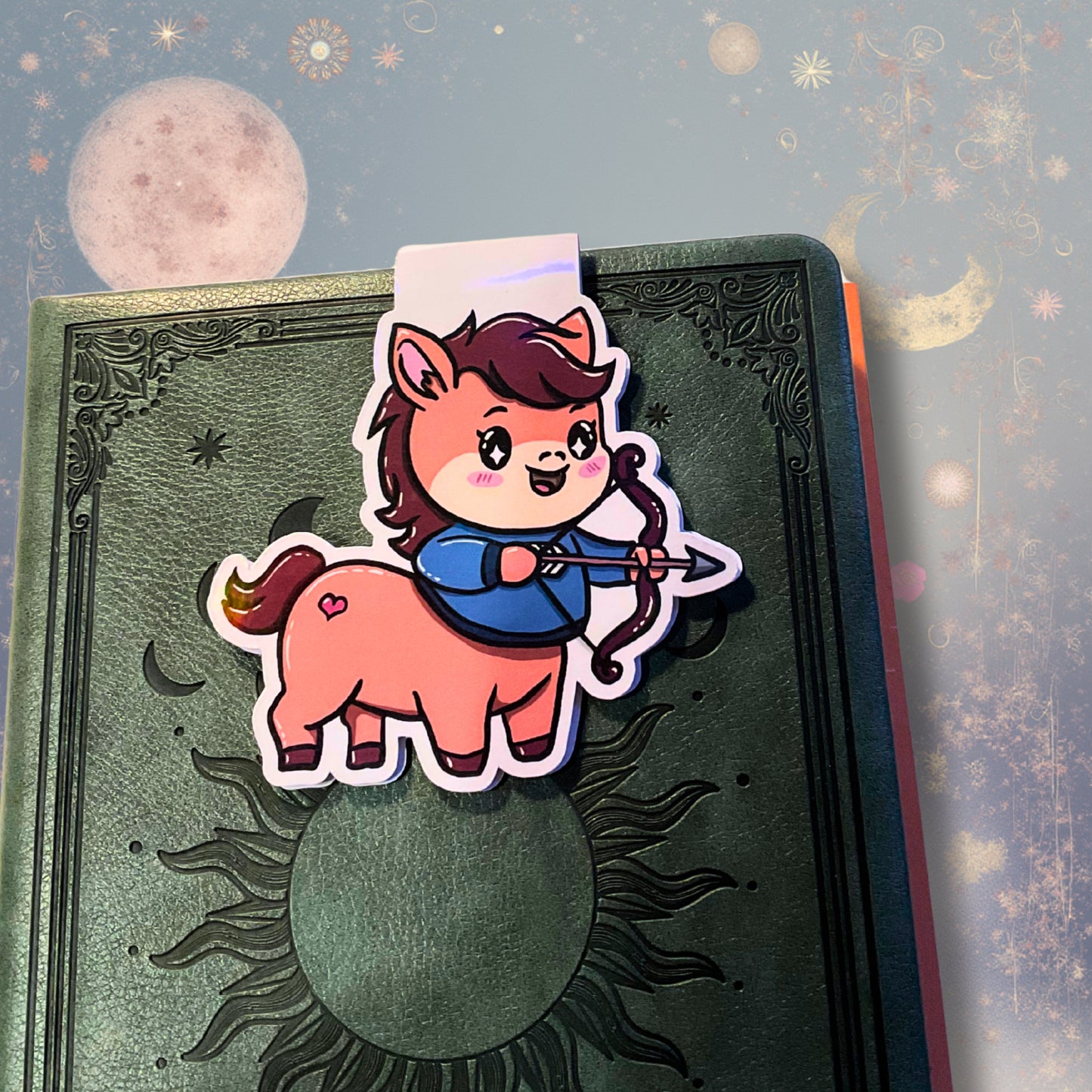 Magnetisches Lesezeichen mit Sternzeichen-Motiv "Schütze"