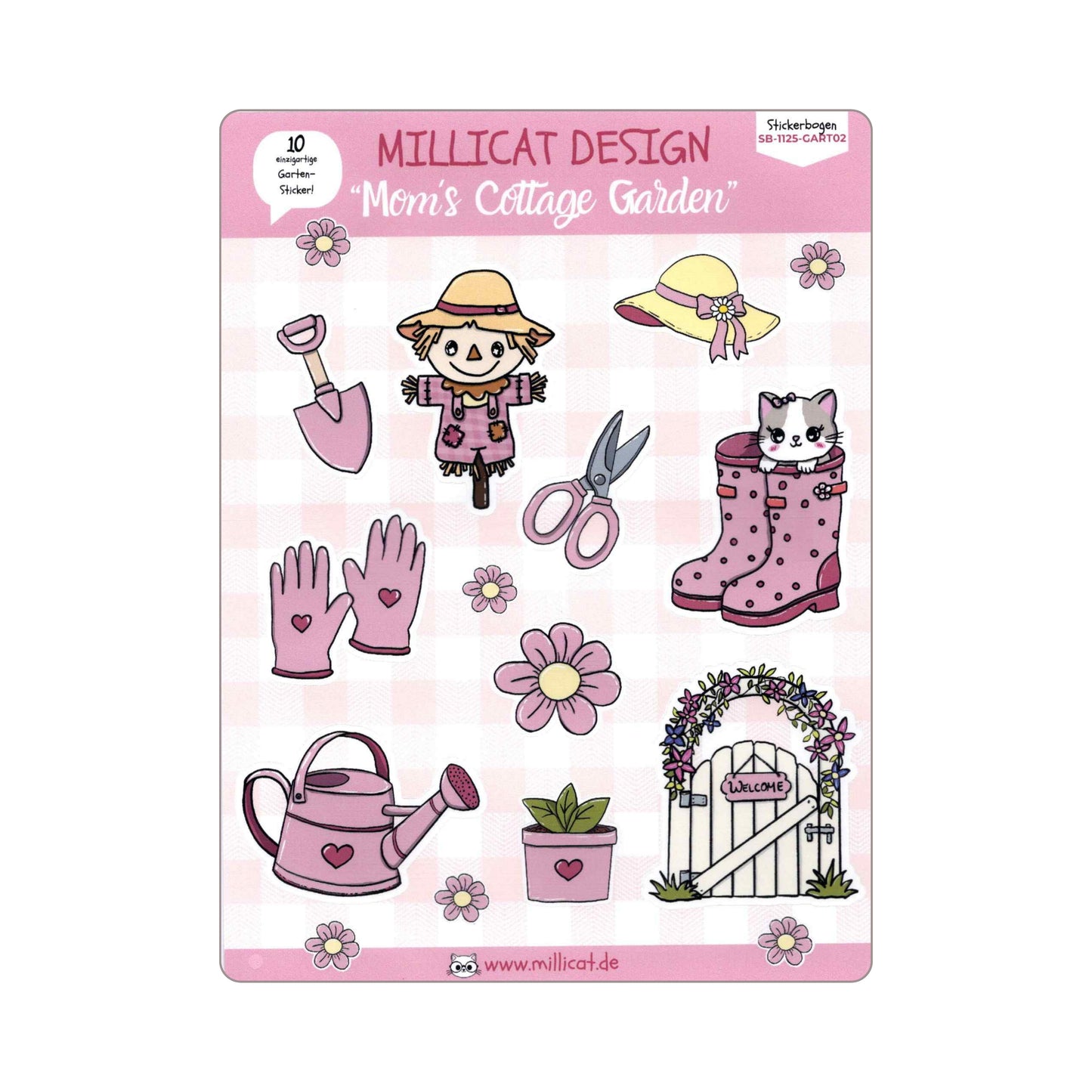 Stickerbogen "Mom´s Cottage Garden" - Rosé Edition