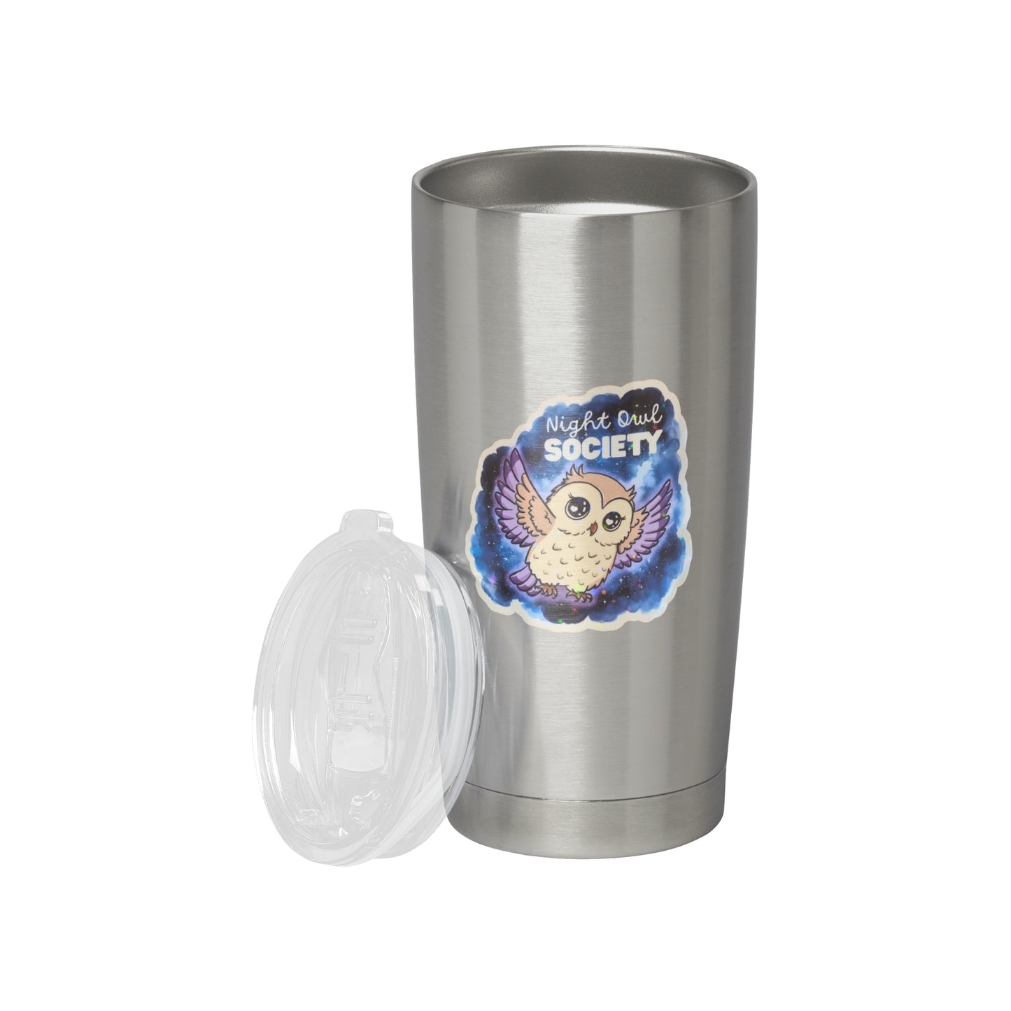 XL-Sticker "Night Owl Society" - Eulensticker mit Holo-Effekt