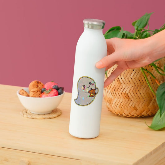 XL-Sticker "Kleiner Geist" - Halloween-Sticker aus Vinyl mit Holo-Effekt