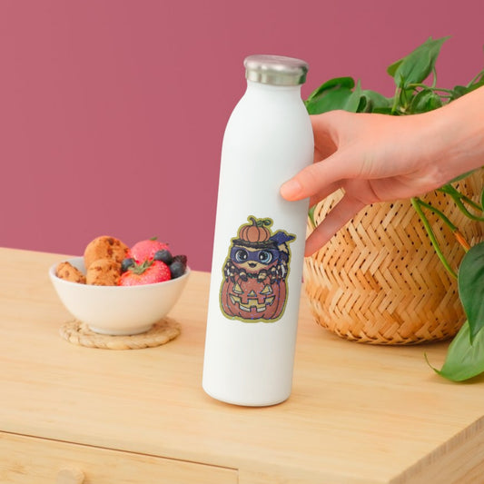 XL-Sticker "Spinne im Superhelden-Kostüm" - Halloween-Sticker aus Vinyl mit Holo-Effekt