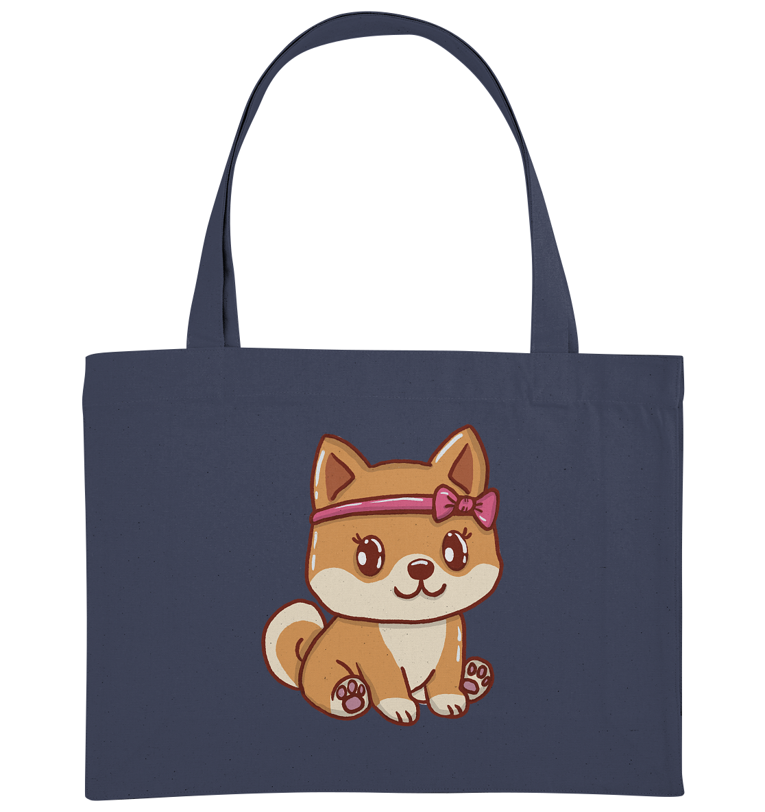 XL-Shopper Shiba Inu Mädchen "Yuki" - Organic Shopping-Bag