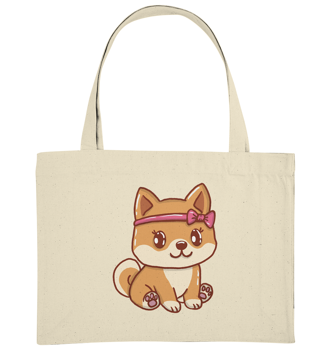 XL-Shopper Shiba Inu Mädchen "Yuki" - Organic Shopping-Bag