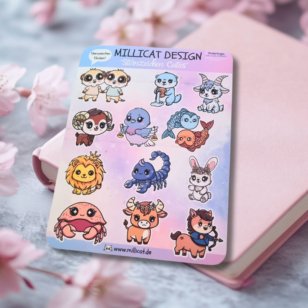 Bunter Aufkleber und Sticker kaufen - Jetzt individuelle Designs im Sticker-Shop von MILIICAT DESIGN entdecken.