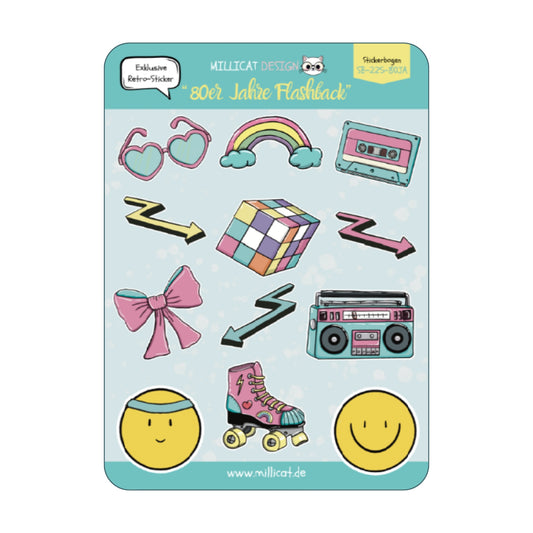 Stickerbogen "80er Jahre Flashback"
