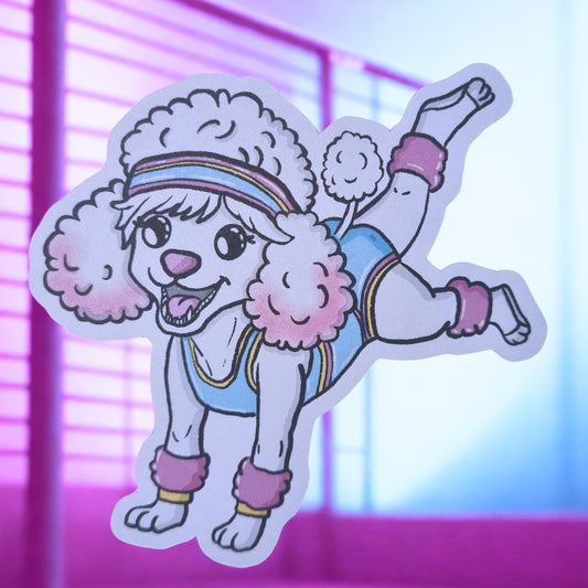 XL-Sticker "Aerobic Pudel Steffi" - 80er Jahre Flashback