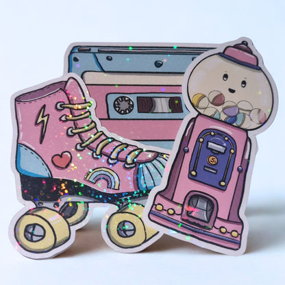 80er Jahre Retro Sticker-Set - jetzt kaufen auf millicat.de