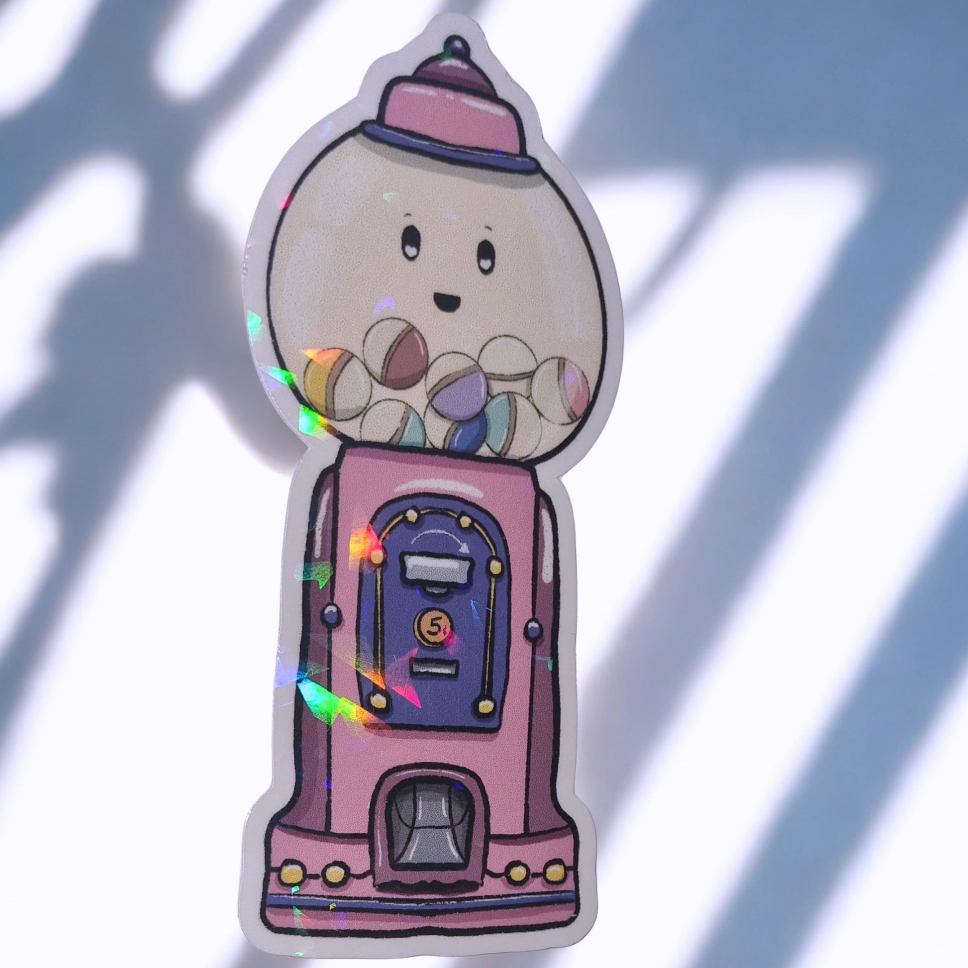 Kugel Automat als Holo Sticker aus dem Retro Sticker Set "80er Flashback" - millicat.de