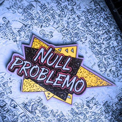Statement Sticker Null Problemo - 80er Jahre Retrosticker - millicat.de