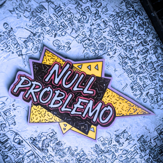 Statement Sticker Null Problemo - 80er Jahre Retrosticker - millicat.de