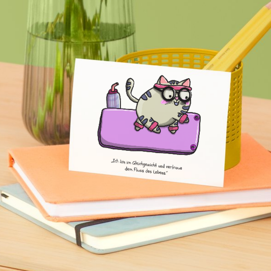 Postkarte "Mieze Käthe - Vertrauen & Gleichgewicht"