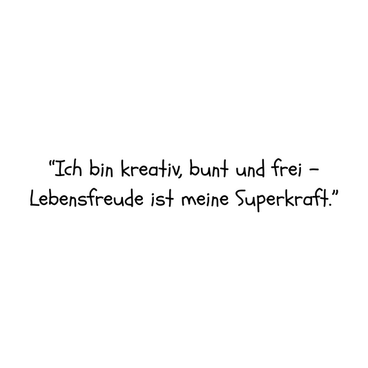 Postkarte „Mieze Maximus – Kreativität ist deine Superkraft“