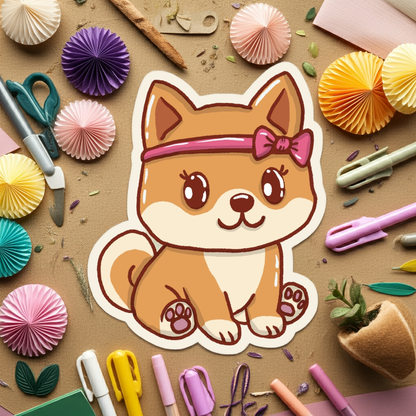 XL-Sticker Shiba-Inu Mädchen „Yumi"