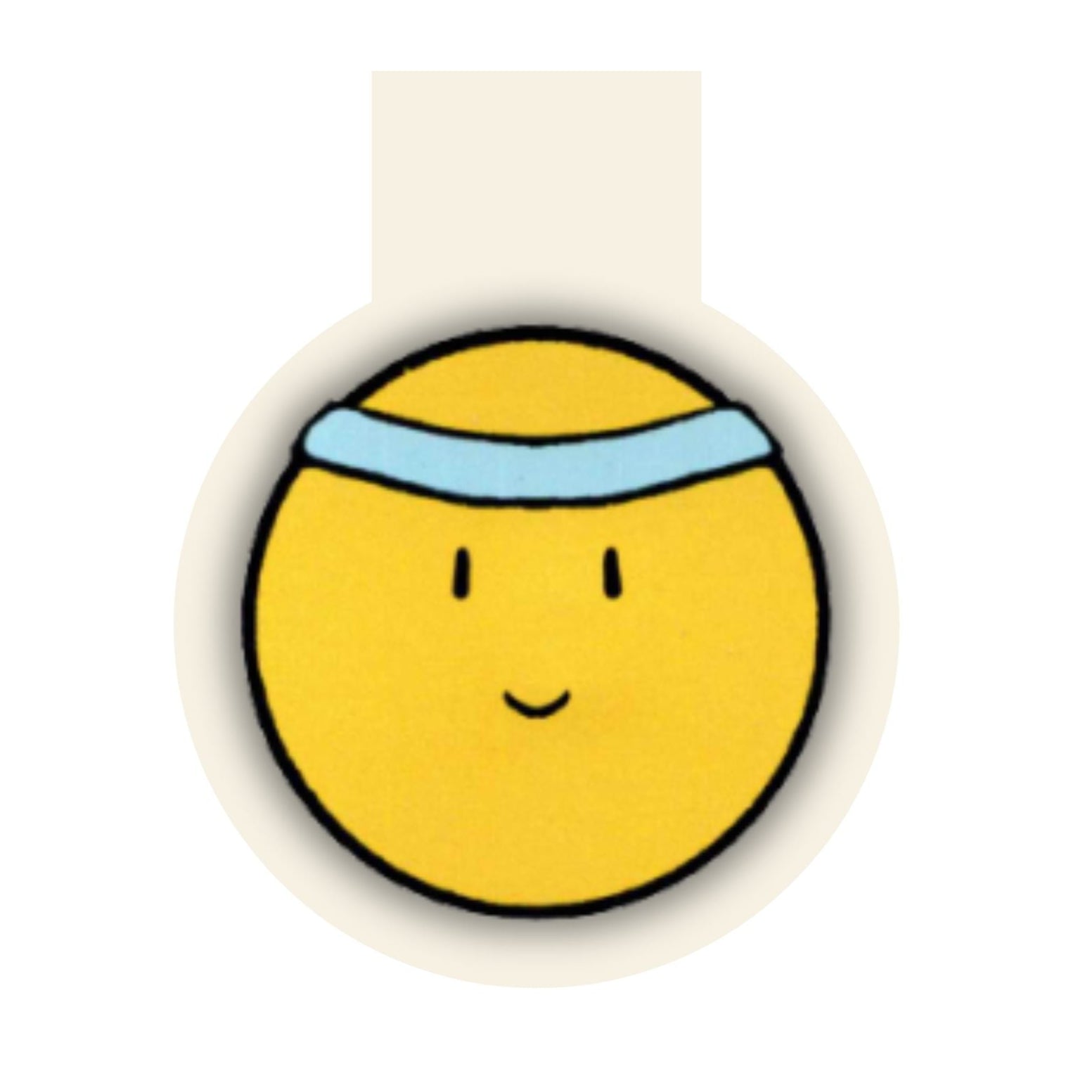 Magnetlesezeichen Smiley mit Stirnband einseitig