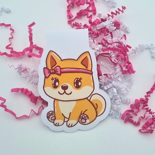 Magnetlesezeichen „Yumi – Shiba Inu Mädchen“