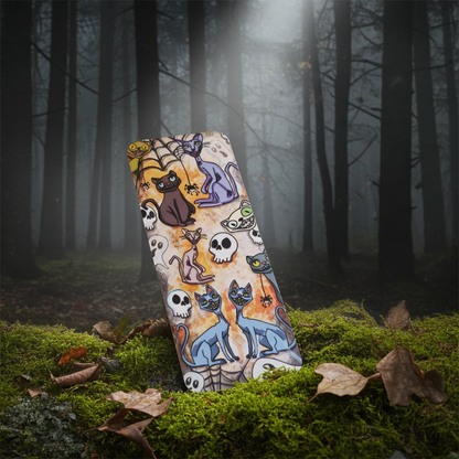 Lesezeichen aus papier mit gruseligen Katzen - Katzenmotiv Buchzeichen - Katzen Lesezeichen Halloween - millicat.de