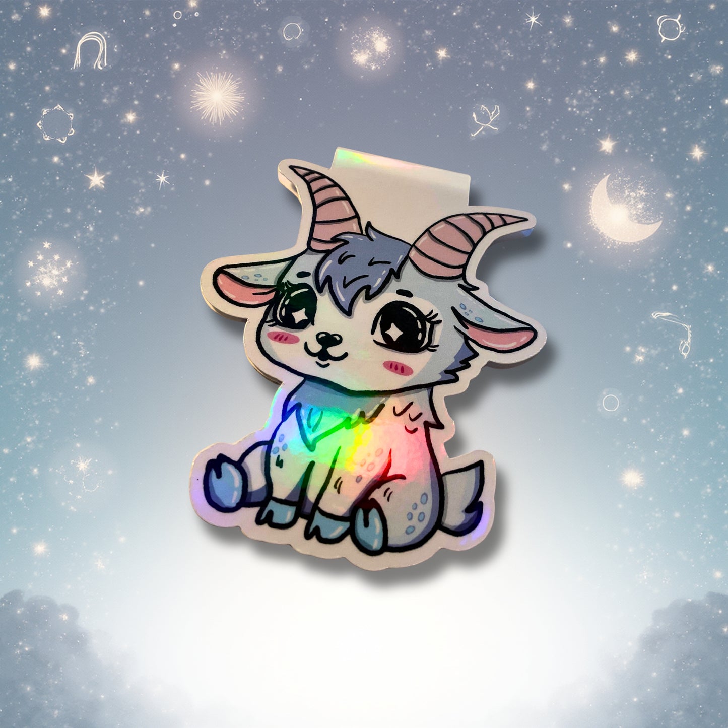 Magnetisches Lesezeichen mit Sternzeichen-Motiv "Steinbock"