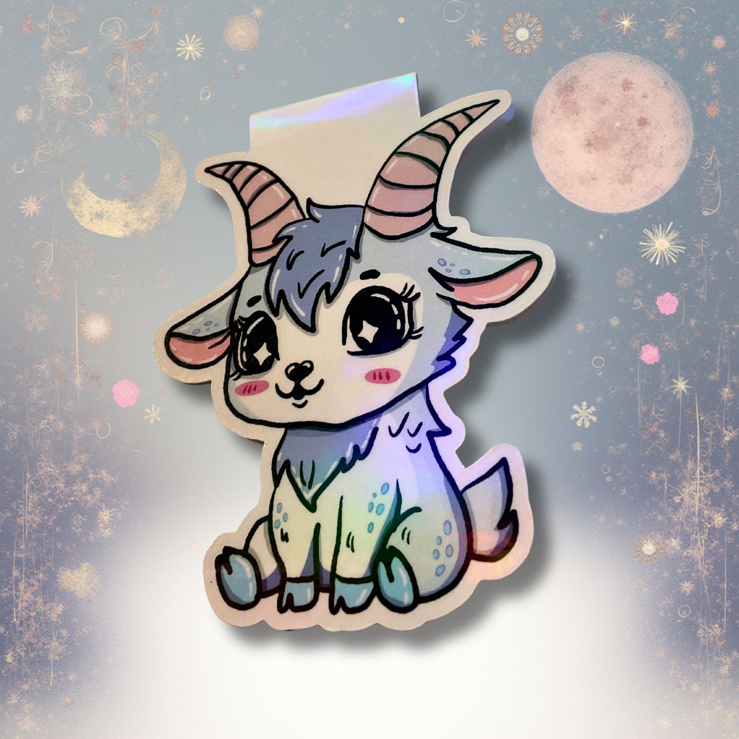 Magnetisches Lesezeichen mit Sternzeichen-Motiv "Steinbock"