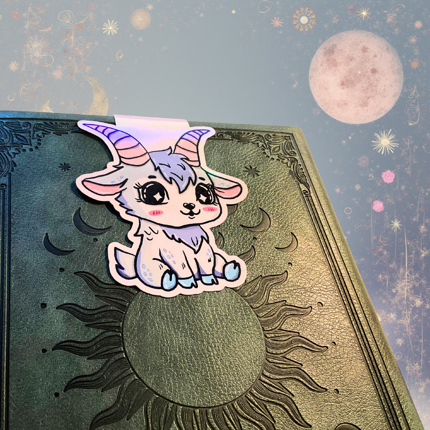 Magnetisches Lesezeichen mit Sternzeichen-Motiv "Steinbock"