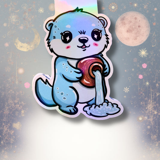 Magnetisches Lesezeichen mit Sternzeichen-Motiv "Wassermann"