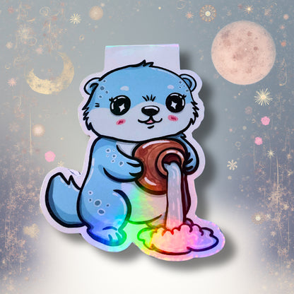 Magnetisches Lesezeichen mit Sternzeichen-Motiv "Wassermann"