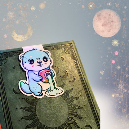 Magnetisches Lesezeichen mit Sternzeichen-Motiv "Wassermann"