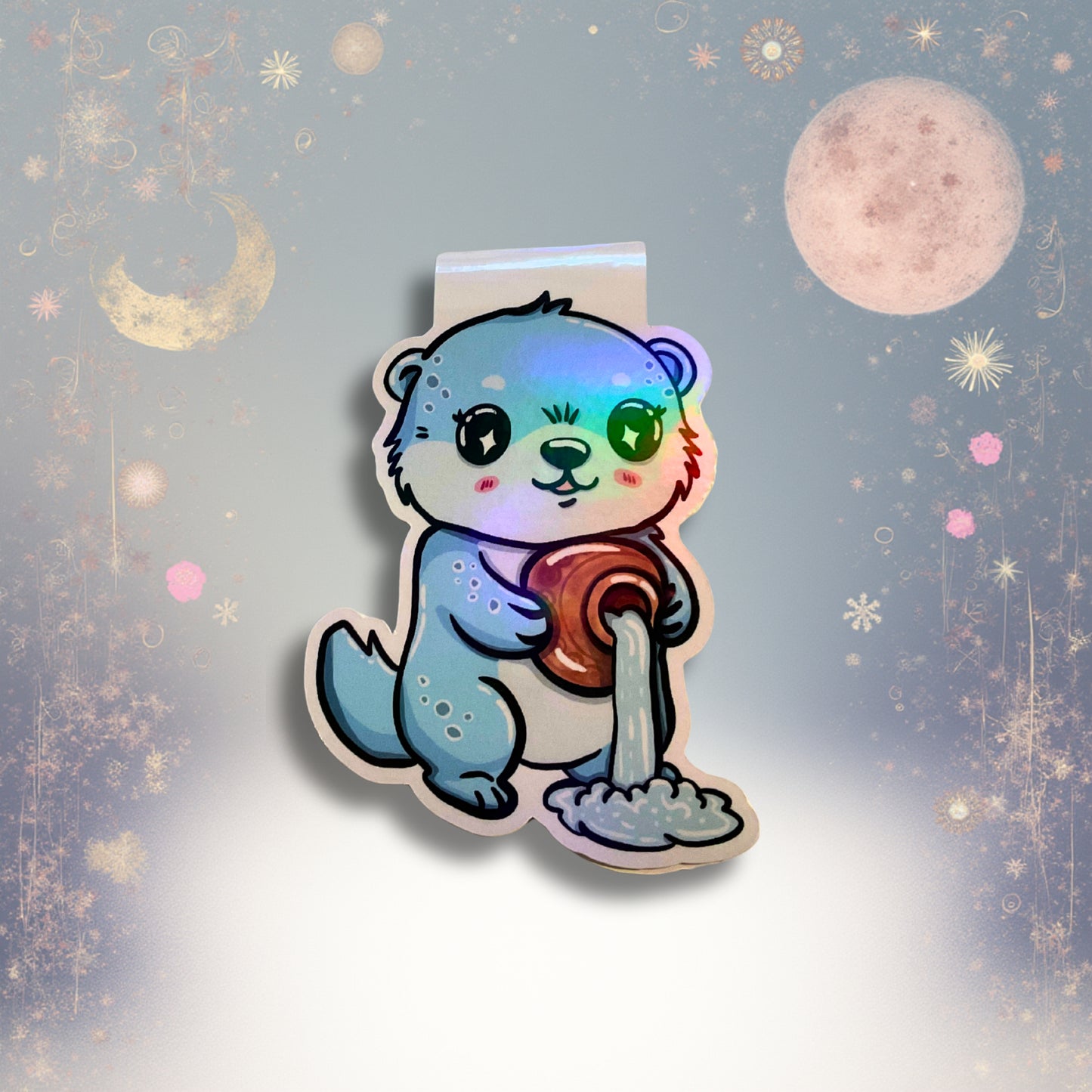 Magnetisches Lesezeichen mit Sternzeichen-Motiv "Wassermann"