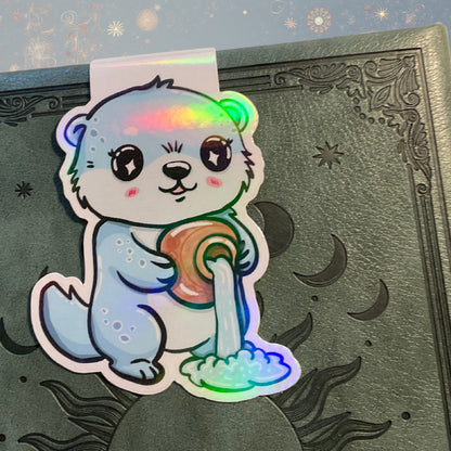 Magnetisches Lesezeichen mit Sternzeichen-Motiv "Wassermann"