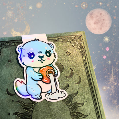 Magnetisches Lesezeichen mit Sternzeichen-Motiv "Wassermann"