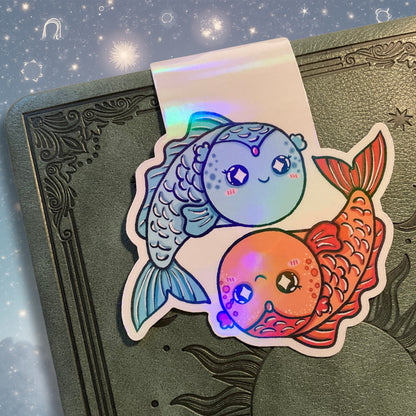 Magnetisches Lesezeichen mit Sternzeichen-Motiv "Fische"