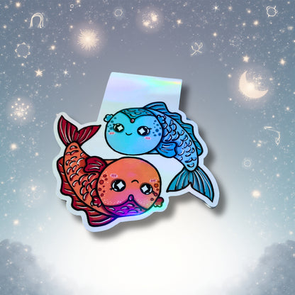 Magnetisches Lesezeichen mit Sternzeichen-Motiv "Fische"