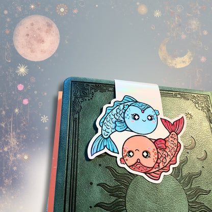 Magnetisches Lesezeichen mit Sternzeichen-Motiv "Fische"