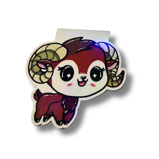 Magnetisches Lesezeichen mit Sternzeichen-Motiv "Widder"