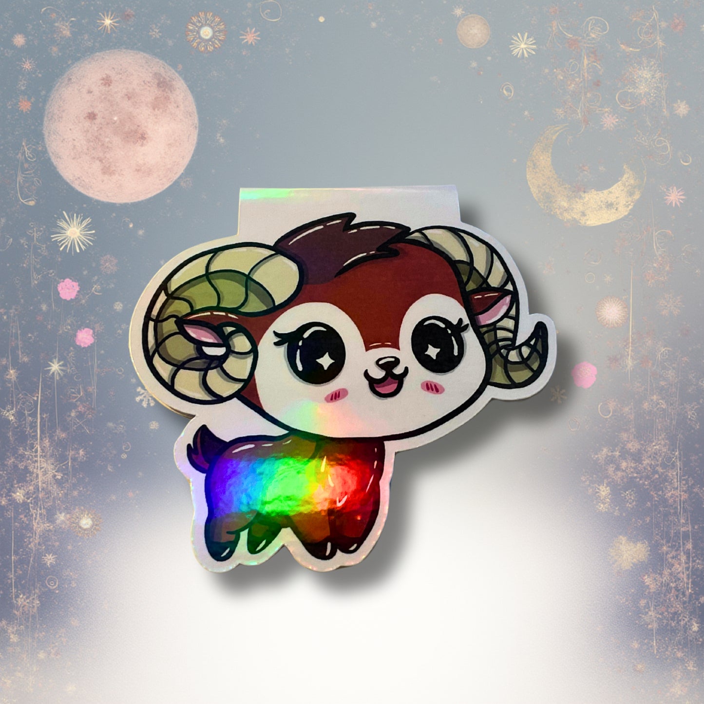 Magnetisches Lesezeichen mit Sternzeichen-Motiv "Widder"