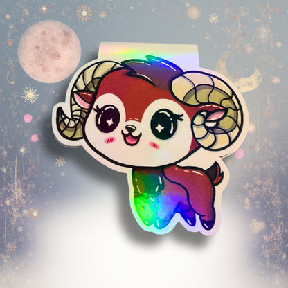 Magnetisches Lesezeichen mit Sternzeichen-Motiv "Widder"